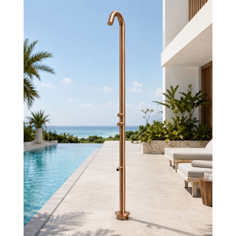 Sen cây tắm đứng đặt sàn ngoài trời màu vàng Rose Kanly KLS9015RB