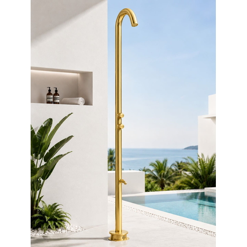 Sen cây tắm đứng đặt sàn ngoài trời màu vàng gold Kanly KLS9015BG