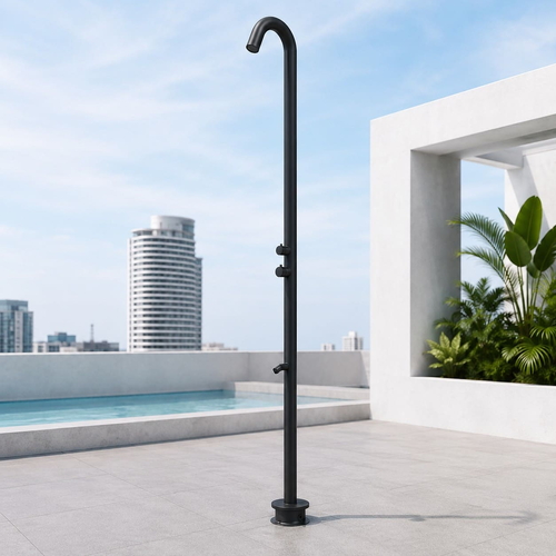 Sen cây tắm đứng đặt sàn ngoài trời màu đen nhám Kanly KLS9015FB 
