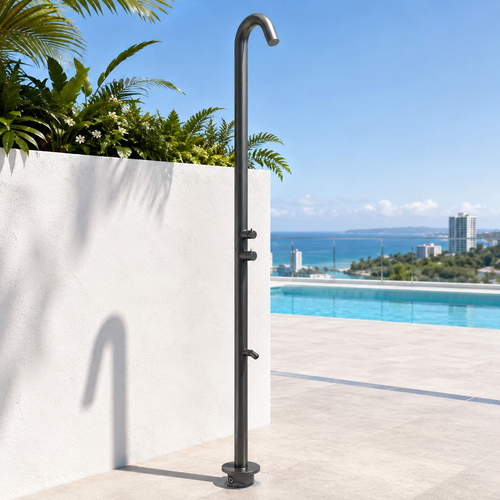 Sen cây tắm đứng đặt sàn ngoài trời màu xám Kanly KLS9015GM