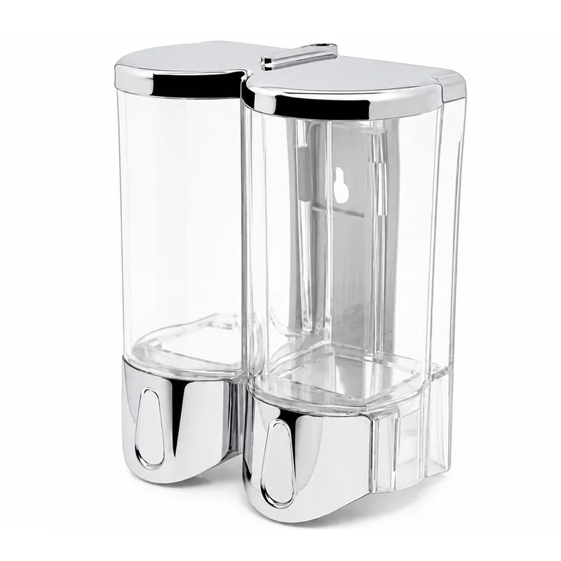 Hộp nhấn xà phòng đôi 500mlx2 ATMOR DH-SBD-102CP (DHSBD102CP)