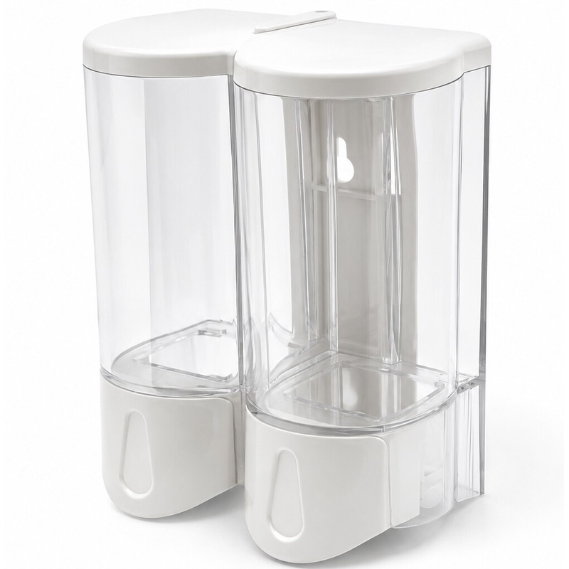 Hộp nhấn xà phòng đôi 500mlx2 ATMOR DH-SBD-102W (DHSBD102W)