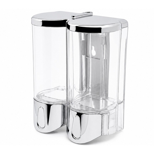 Hộp nhấn xà phòng đôi 500mlx2 ATMOR DH-SBD-102CP (DHSBD102CP)