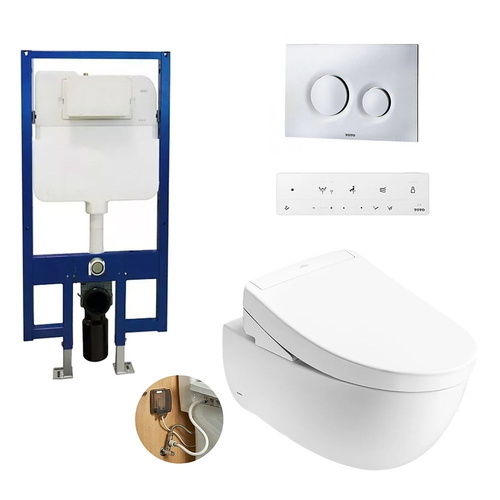 Bồn cầu treo tường điện tử TOTO CW812RA#W+TCF34461GAA#NW1+WH172A+MB174P#SS