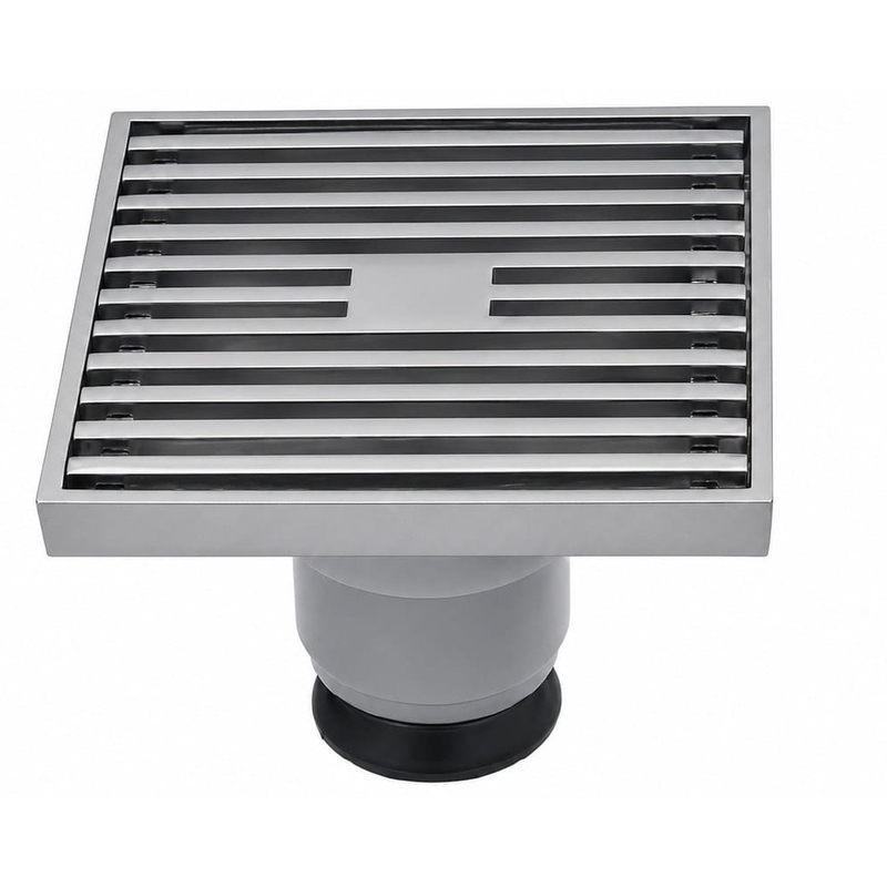 Phễu thoát sàn đồng mạ chrome 10x10cm ATMOR 8108
