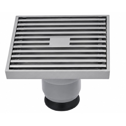 Phễu thoát sàn đồng mạ chrome 10x10cm ATMOR 8108