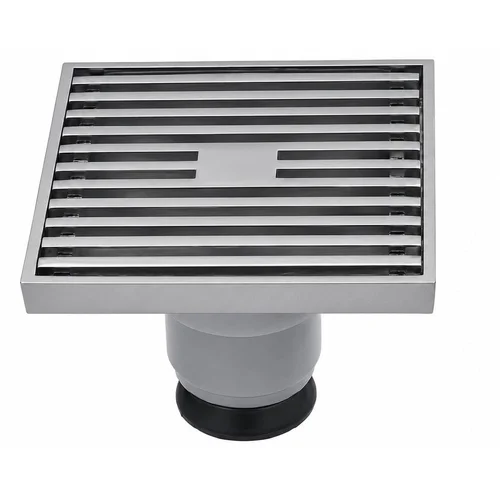 Phễu thoát sàn đồng mạ chrome 10x10cm ATMOR 8108