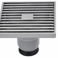 Phễu thoát sàn đồng mạ chrome 10x10cm ATMOR 8108