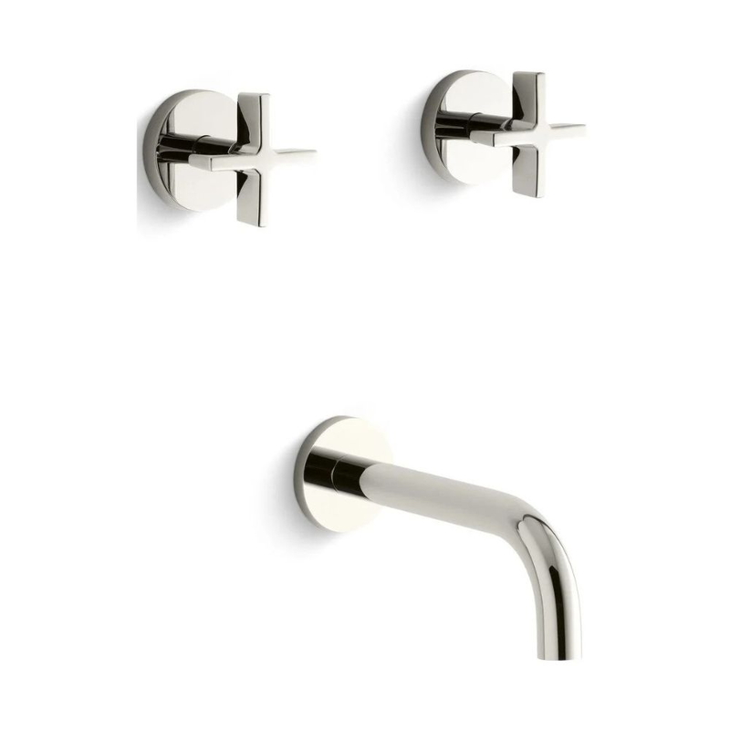 Vòi bồn tắm gắn tường màu nickel Kallista P24425-CR-SN