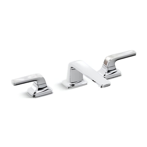 Vòi lavabo 3 chân cổ thấp màu chrome Kallista P24706-PW-CP