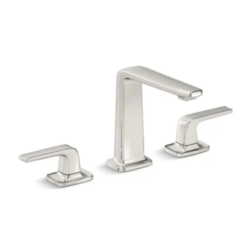 Vòi chậu rửa mặt 3 chân thân cao màu nickel Kallista P24736-LV-AD