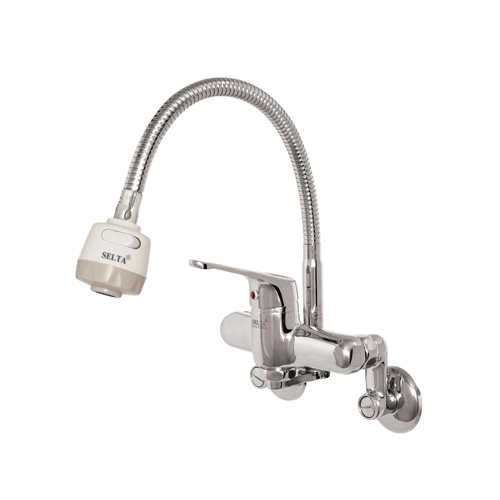 Vòi bếp nóng lạnh gắn tường cần cứng Selta SS-2000FX