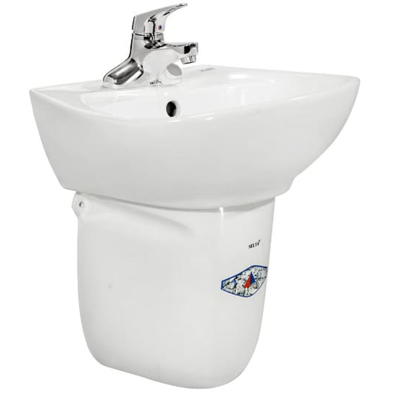 Chậu lavabo treo tường chân lửng Selta ST096 