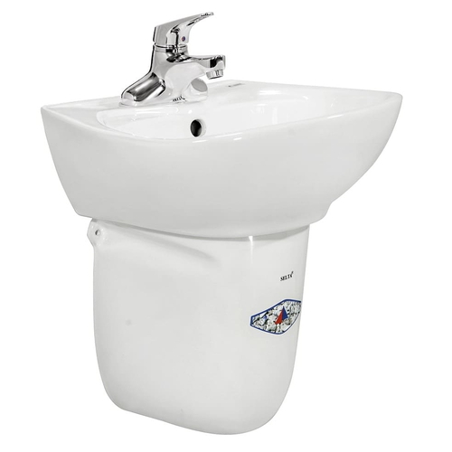 Chậu lavabo treo tường chân lửng Selta ST096 