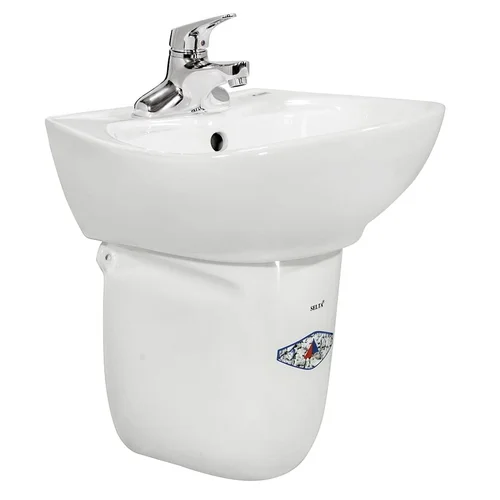 Chậu lavabo treo tường chân lửng Selta ST096 