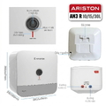 Bình nóng lạnh Ariston 15 lít vuông Ariston AN3 15R 