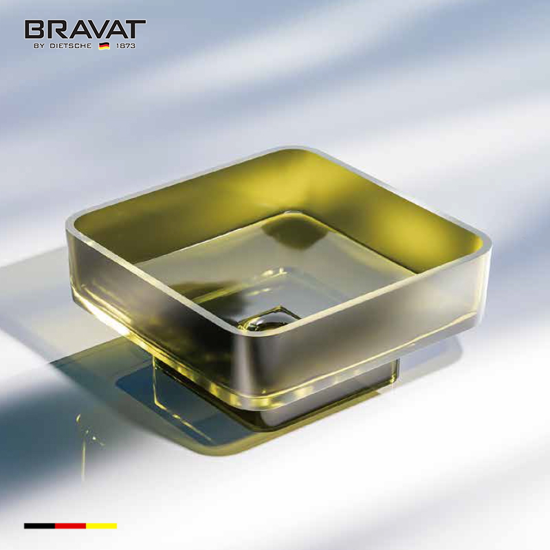 Chậu rửa mặt đặt bàn cao cấp BRAVAT X22101Y