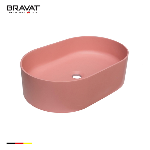 Chậu rửa mặt đặt bàn màu hồng BRAVAT X22106R