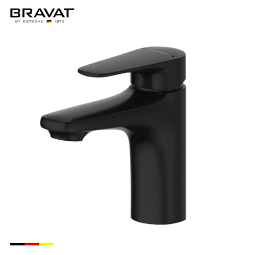 Vòi chậu nóng lạnh màu đen BRAVAT F1173218BW-ENG