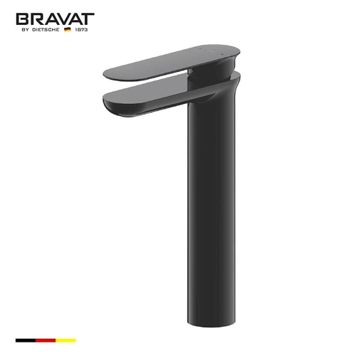 Vòi chậu nóng lạnh thân cao màu đen BRAVAT F165104BW-A9-ENG