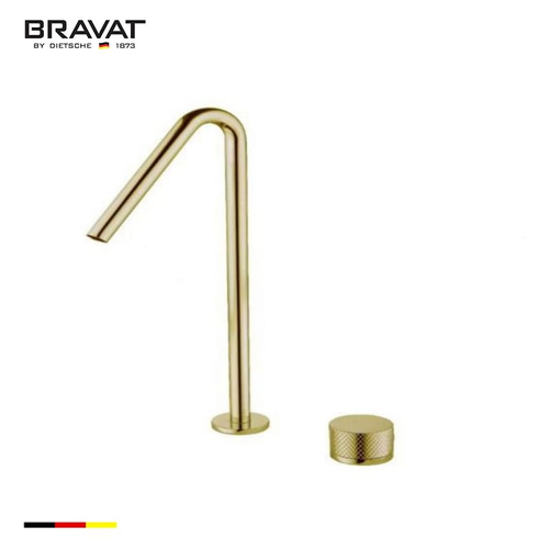 Vòi chậu nóng lạnh màu vàng BRAVAT F2645778KVF