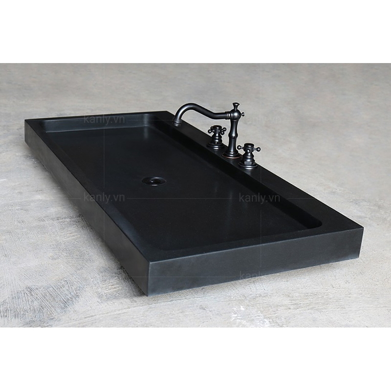 Chậu lavabo bằng đá bazan tự nhiên Kanly MAR92V