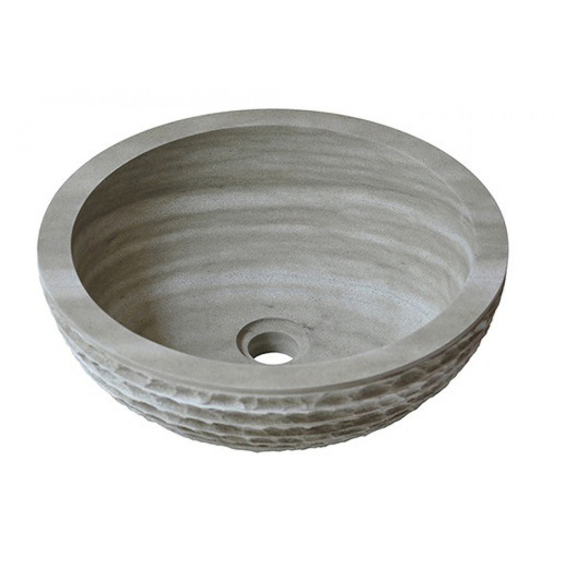 Chậu lavabo bằng đá tự nhiên Kanly MAR25Bi