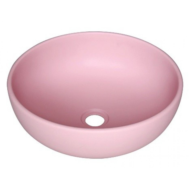 Chậu lavabo đặt bàn sứ tròn màu hồng Kanly SU510