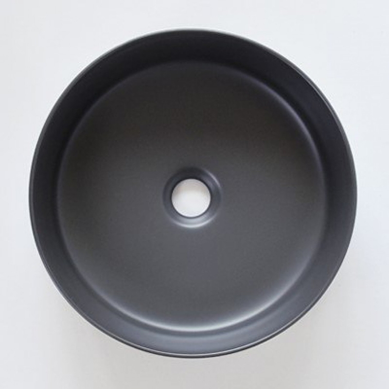 Chậu lavabo đặt bàn sứ tròn màu xám Kanly SU527