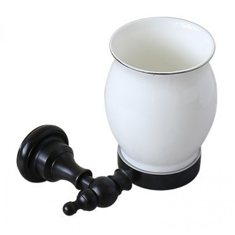 Giá để cốc đơn bằng đồng màu đen Kanly GCK07B