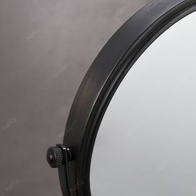 Gương 2 mặt mini để bàn màu đen Kanly GCK19B