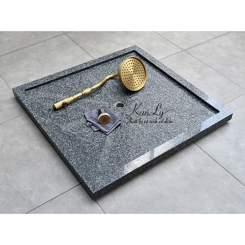 Khay tắm đứng đá granite đen Sông Hinh Kanly STS02