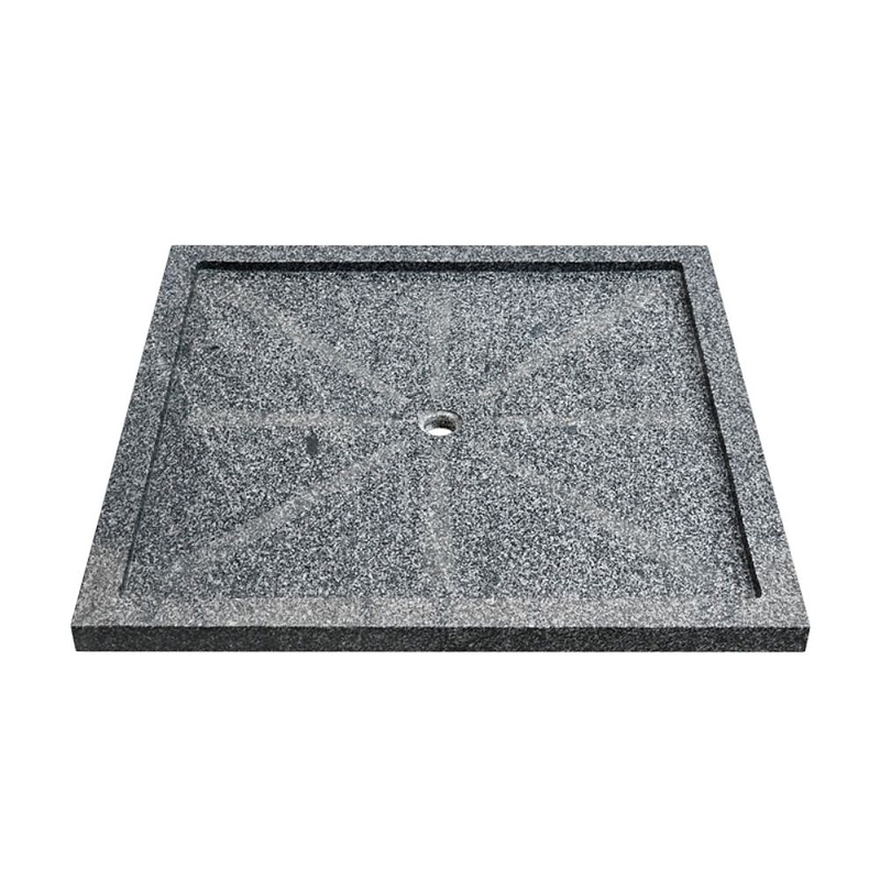 Khay tắm đứng đá granite đen Sông Hinh Kanly STS02