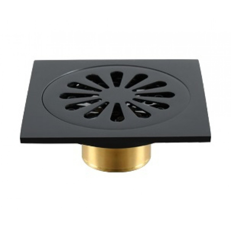 Phễu thoát sàn bằng đồng màu đen Kanly GCP13B 