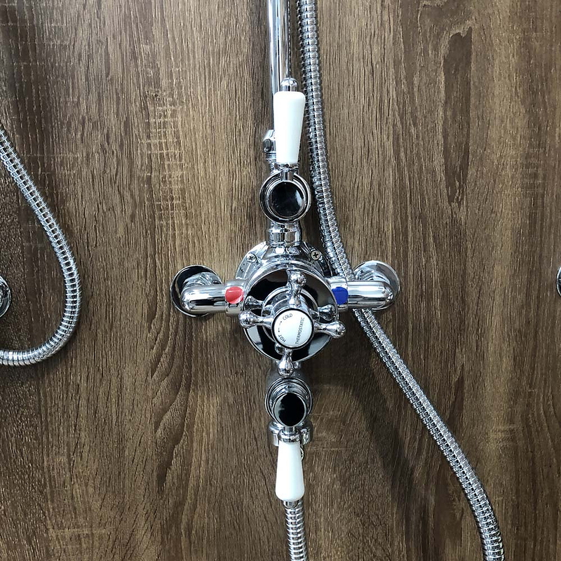 Sen Tắm Cây Nóng Lạnh Đồng Thau Mạ Crom Cổ Điển Kanly CHS13