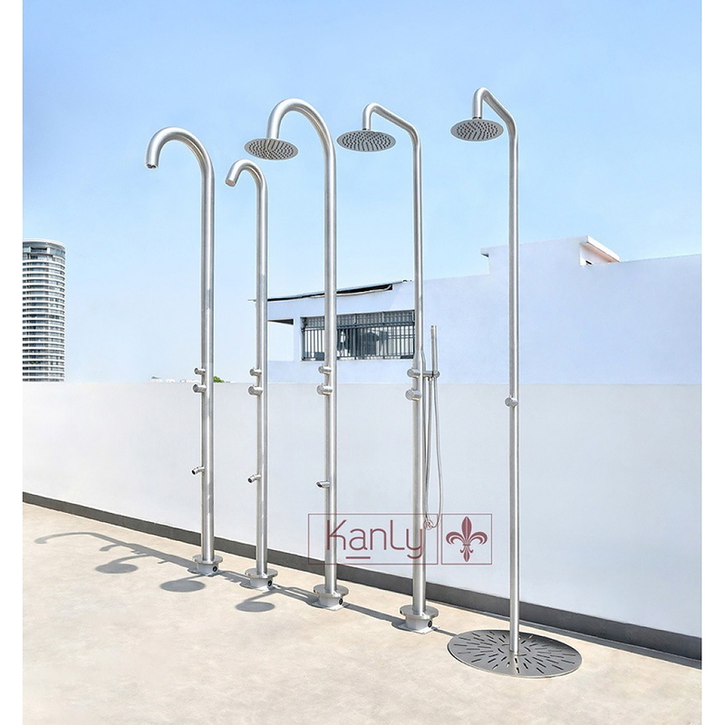 Sen cây tắm đứng nóng lạnh đặt sàn ngoài trời Kanly KLS9015