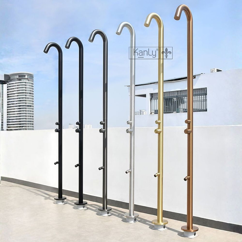 Sen cây tắm đứng nóng lạnh đặt sàn ngoài trời Kanly KLS9015B