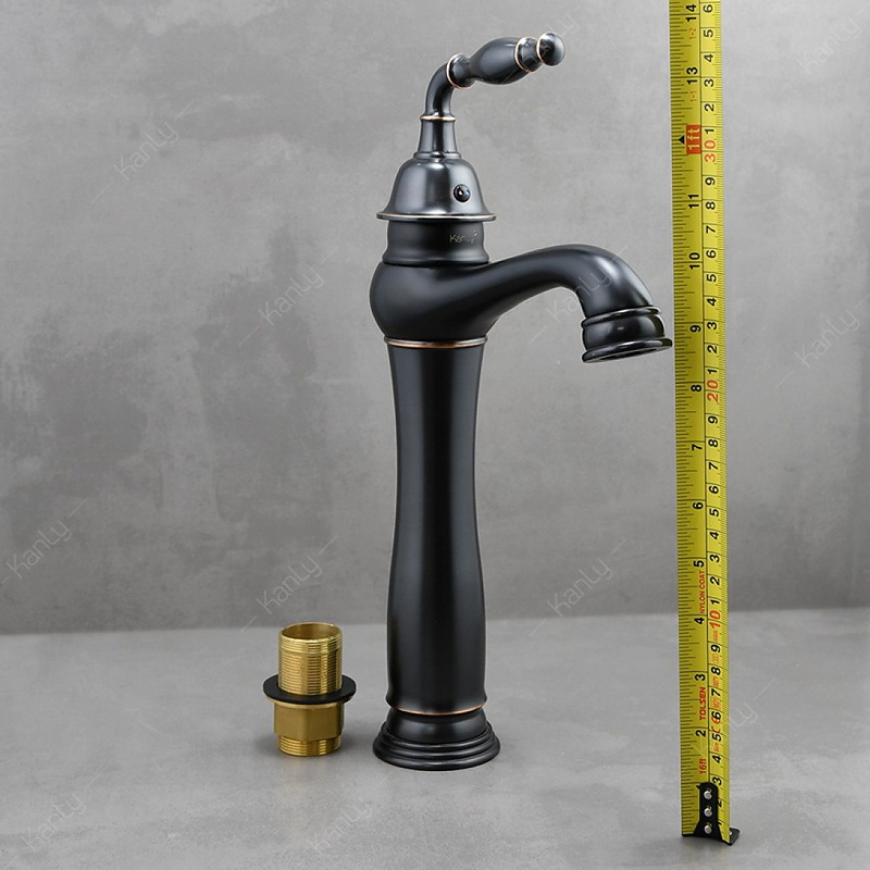 Vòi lavabo nóng lạnh màu đen Kanly GCA14B 