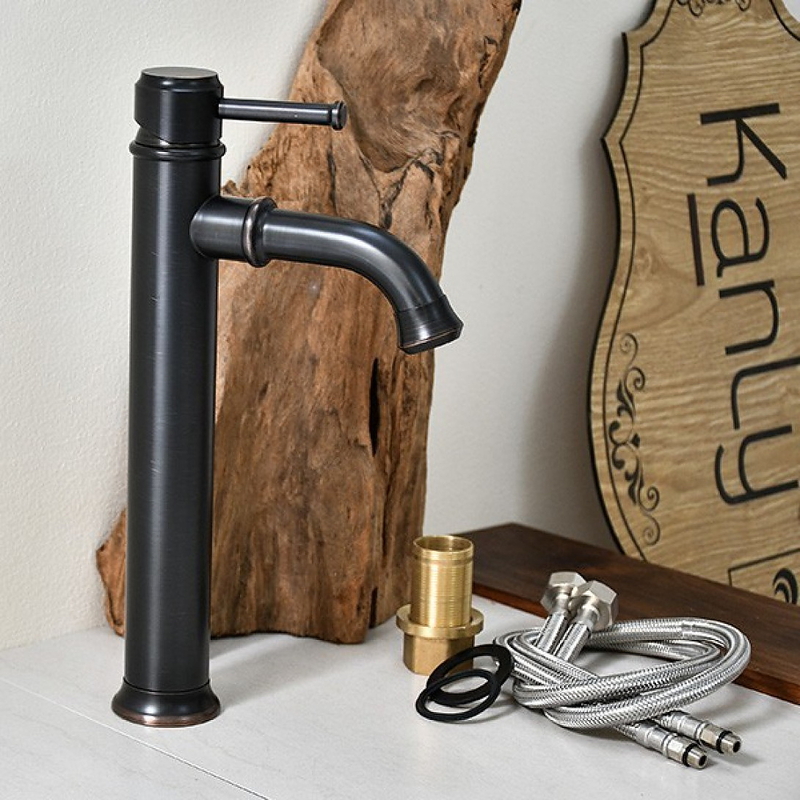 Vòi lavabo nóng lạnh màu đen Kanly GCA20B 