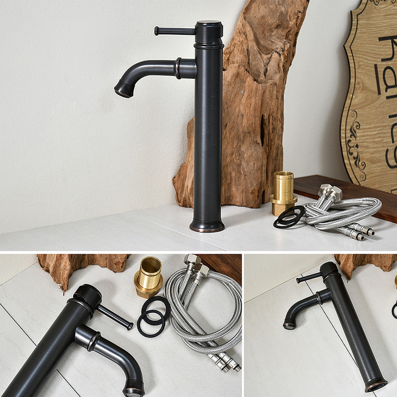 Vòi lavabo nóng lạnh màu đen Kanly GCA20B 