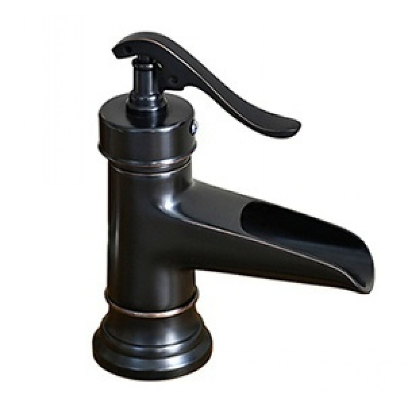 Vòi lavabo nóng lạnh màu đen Kanly GCV04B 