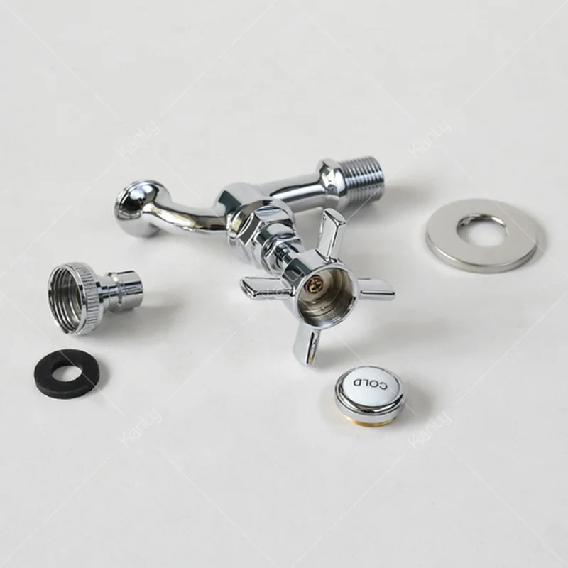 Vòi nước lạnh bằng đồng gắn tường mạ chrome Kanly CHT01 