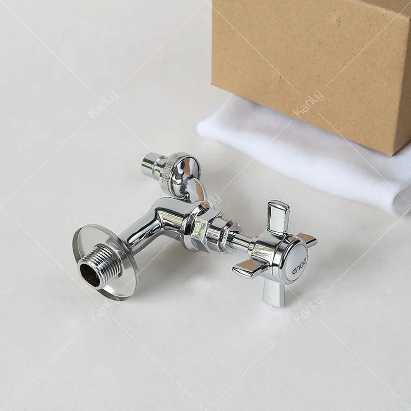 Vòi nước lạnh bằng đồng gắn tường mạ chrome Kanly CHT01 