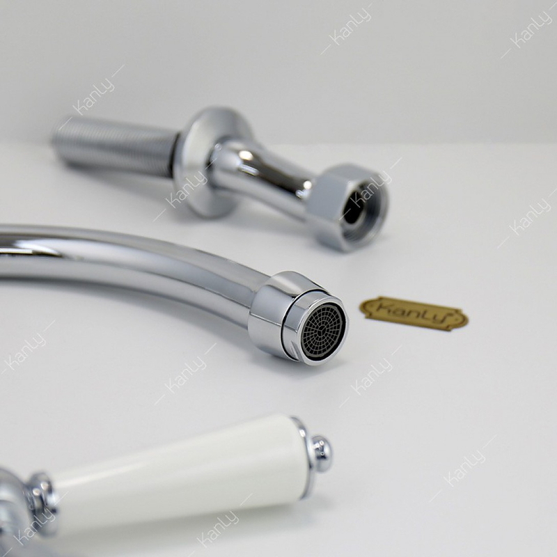 Vòi rửa bát nóng lạnh bằng đồng mạ chrome Kanly CHC20 