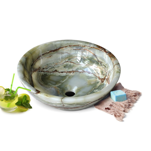 Chậu lavabo bằng đá onyx Kanly ONY11