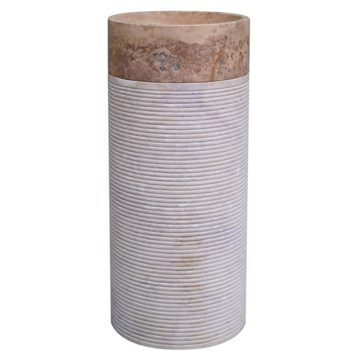 Chậu lavabo chân đứng ống trụ tròn Kanly MAR84CV