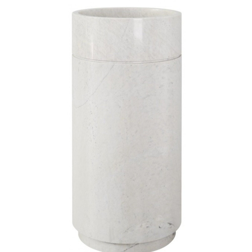 Chậu Rửa Mặt Đặt Sàn bằng đá marble trắng sữa Kanly MAR83CV