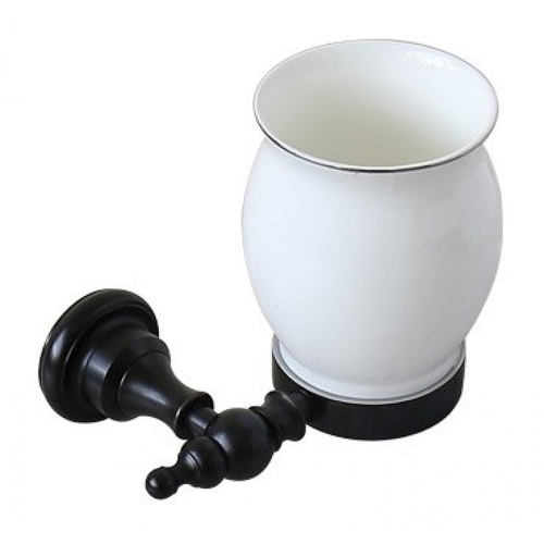 Giá để cốc đơn bằng đồng màu đen Kanly GCK07B