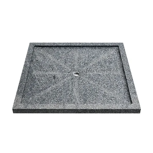Khay tắm đứng đá granite đen Sông Hinh Kanly STS02