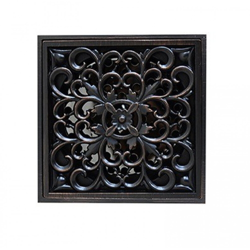 Phễu thoát sàn hoa văn bằng đồng Kanly GCP01B 
